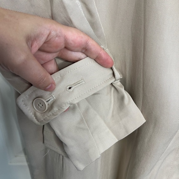NWT Elie Tahari Open-front Casual Trench Coat S Beige/Cream - Picture 7 of 14